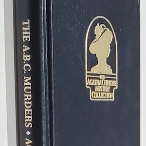 The A.B.C. Murders by Agatha Christie from Vintage Agatha Christie Mystery Collection, Navy Blue Leatherette Cover