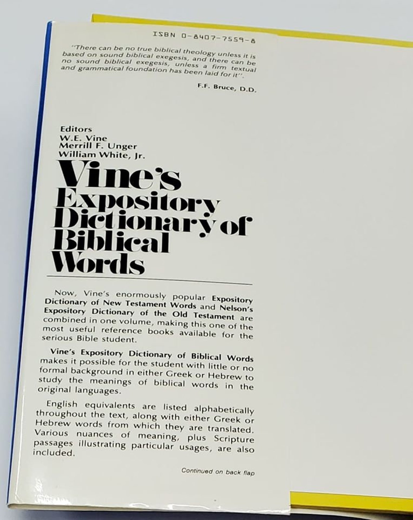 Vine s Expository Dictionary Of Biblical Words Edited By W E Vine Vine s expository dictionary of biblical words edited by w e vine