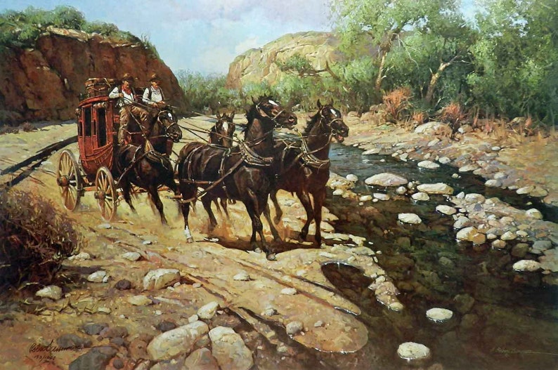 Overland Express Signed and Numbered Limited Edition Print by Robert