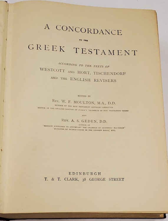 A Concordance to the Greek Testament According to the Texts of - Etsy
