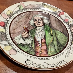 Vintage Royal Doulton Plate, The Squire, D6284, Porcelain, England Circa 1950