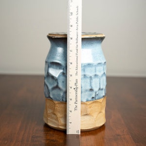 Handmade ceramic faceted jar with lid image 7