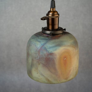 Raku fired hanging pendant Lamp-Lighting-Lamp-Ceramic Lamp-Pendants-Home Lighting decor