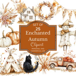 Autumn Clipart | Cozy Fall | Fall Sweater | Floral Pumpkin | Pumpkin Cart | Neutral Fall | Watercolor Fall | Thanksgiving | Pumpkin Season