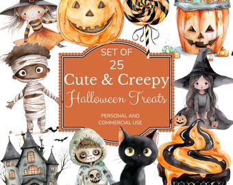 Halloween Clipart-Bundle | 25 PNG-Bilder