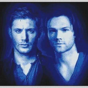 Supernatural Sam and Dean Winchester Portrait Cross-Stitch Chart