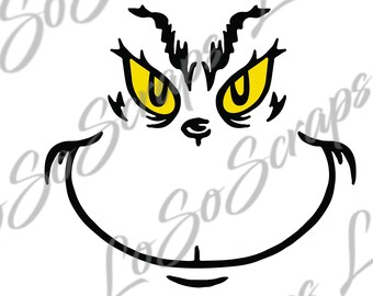 Grinch Face Svg Etsy