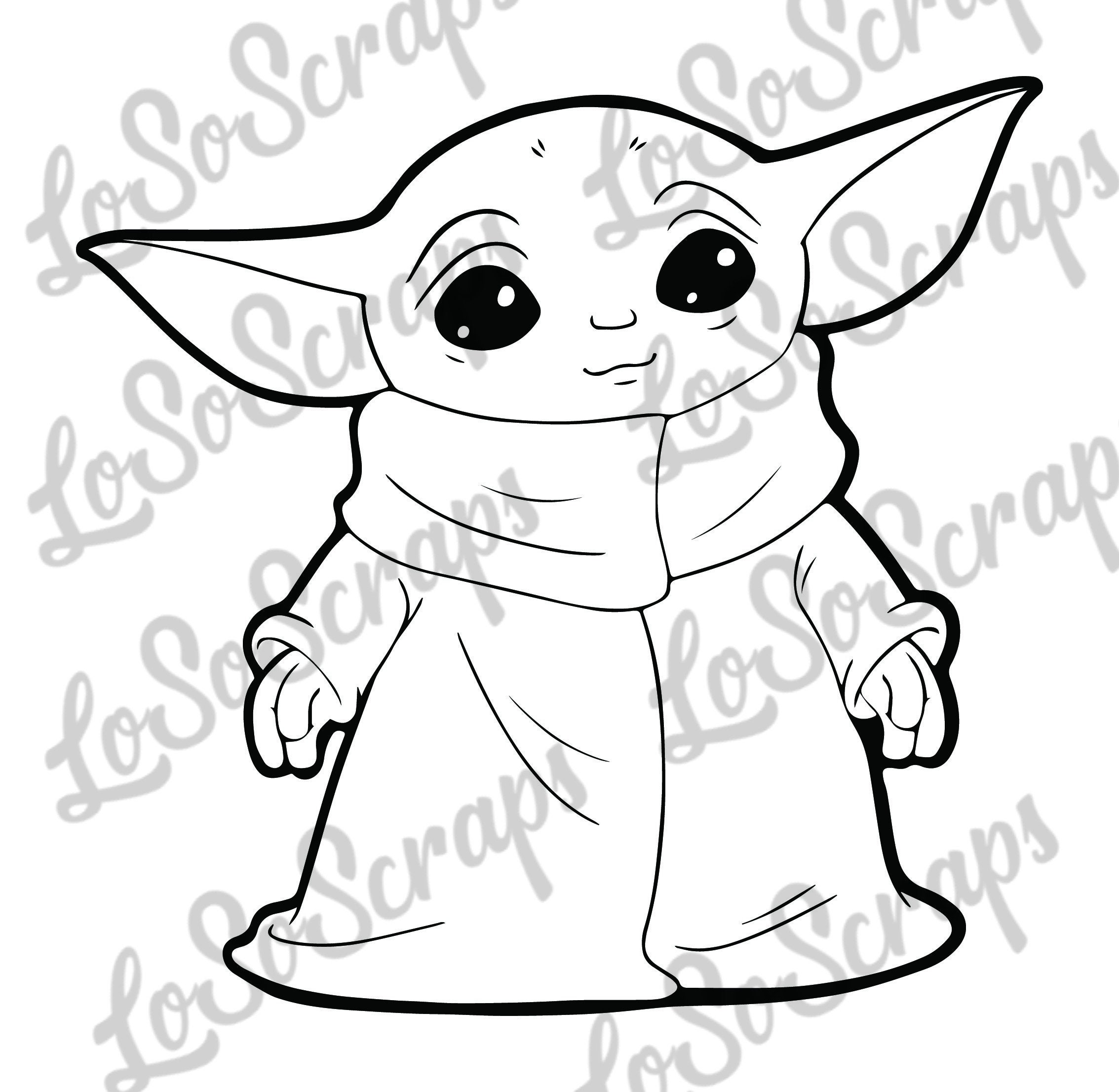 Free Free 270 Clip Art Baby Yoda Outline Svg SVG PNG EPS DXF File