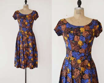 Prima Dress / 1950s silk dress / vintage Suzy Perette Dress