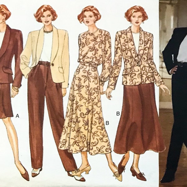 Butterick 3765 Misses JH Collectibles Classic Style Wardrobe Jacket, Blouse, Skirt, Pants Career Wear UNCUT Factory Folded Sizes 12 14 16