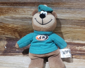 A&W Plushie Bear  Doll 1998 , advertising toy