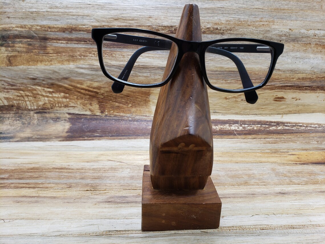 Porte-lunettes En Bois Teinté Coco Papaya - Présentoir à Lunettes Design, Neuf Avec étiquettes