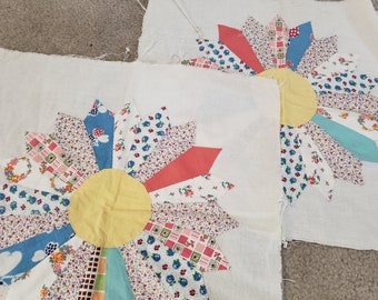 Unfinished Vintage Pillow project, 1960s,