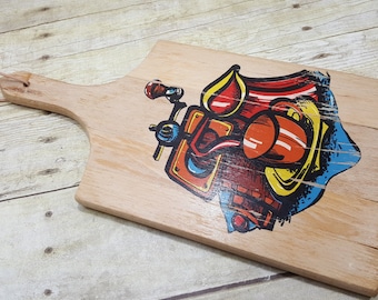 Wood Cutting  Board, 1970s, Read Descriptions