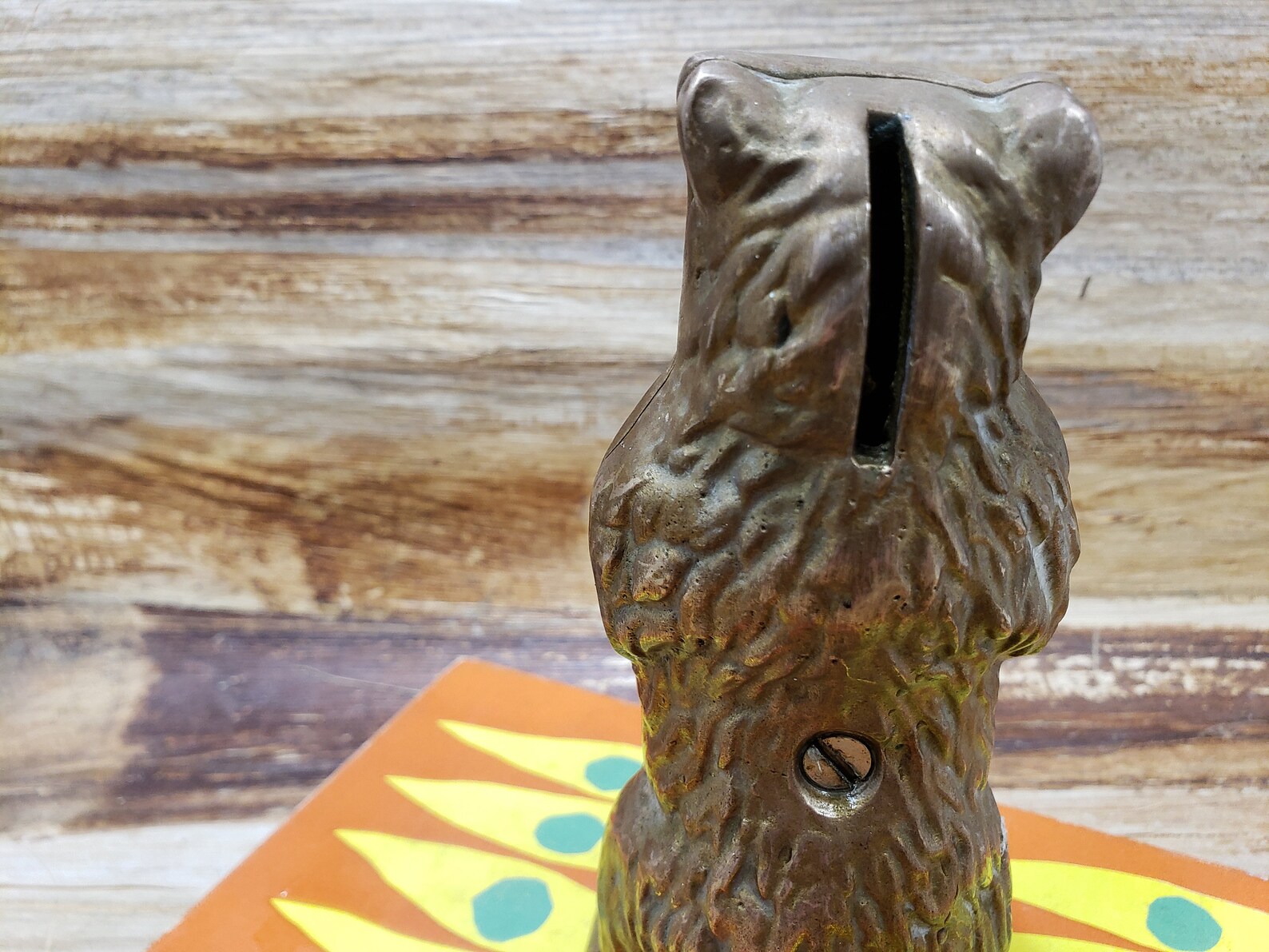 Vintage Brass Bear Money Bank 1940s vintage bear bank Etsy