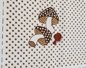 Retro Mushroom fabric, 1970s