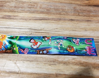 Rare Lisa Frank Betty boop  alice in wonderland sticker Rabbit hole 1980s Vintage sticker book mark