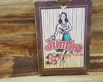 Jumbo Hawaiian Luau Playing Cards, King size, 1990s, vintage game, vintage cards