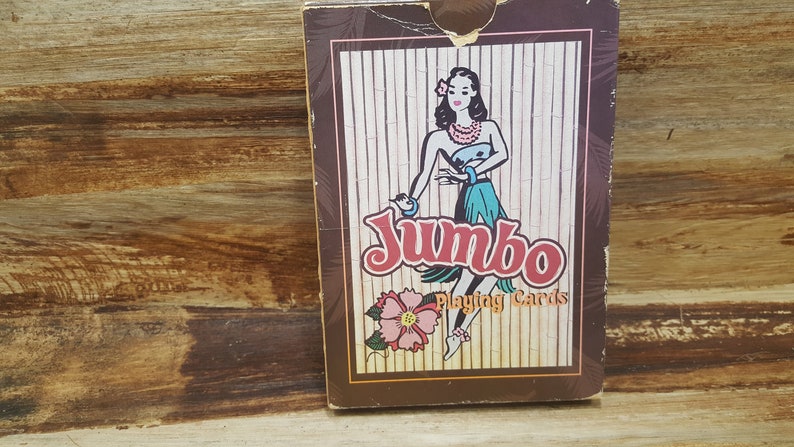 Jumbo Hawaiian Luau Playing Cards 1990s vintage game vintage cards King size