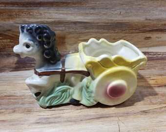 Vintage Horse, mule pony , mule Planter, 1950s vintage planter