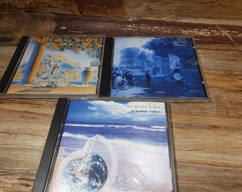 Set of 3 Moody Blue CDs, 1980s -1990s, vintage CDS