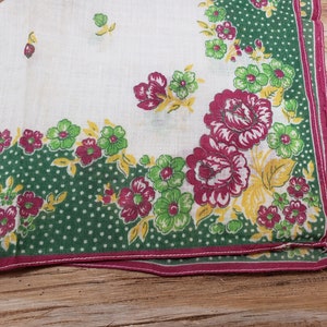 Vintage Handkerchief, 1950s vintage hankie, bridal hankie