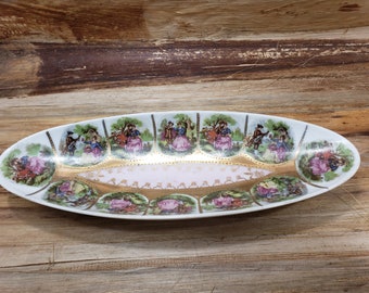 Victorian Porcelain Small tray oval tray, 1930s