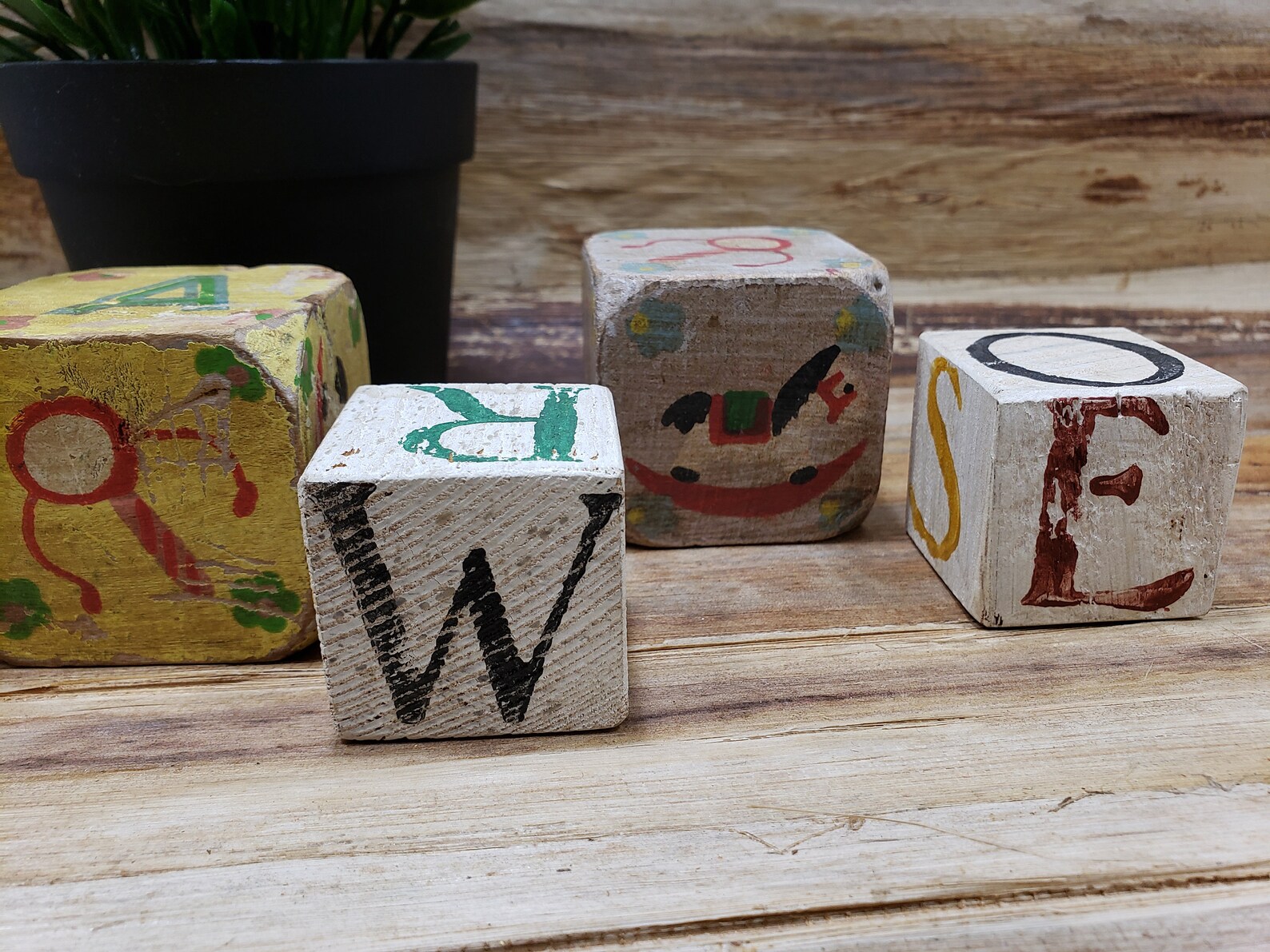 Vintage Wood Blocks 4 Variety 1950s Etsy
