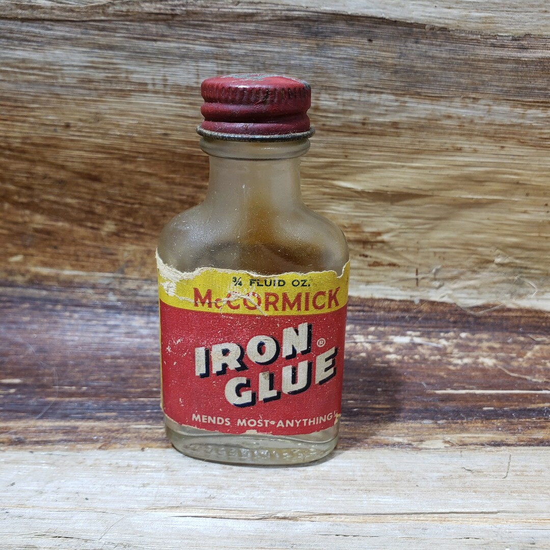 Vintage Mccormick Iron Glue Bottle 1950s Etsy