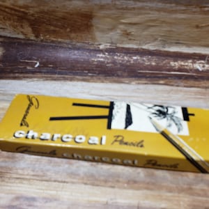 Vintage Charcoal Pencils, General Pencil Company, mid century art supplies