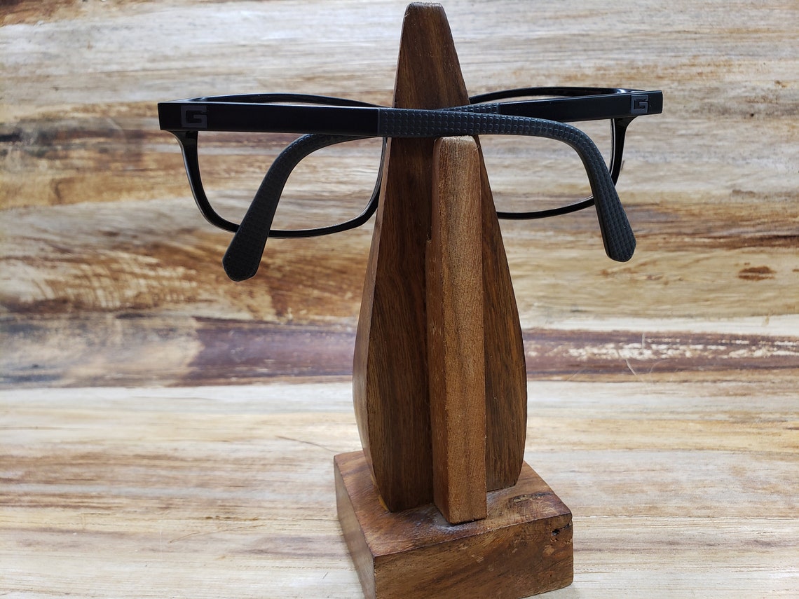 Vintage Wood Eyeglass holder Mid Century eyeglass holder Etsy