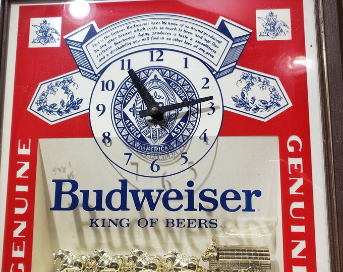 Vintage Budweiser Clydesdale Clock1970s 1980s Etsy