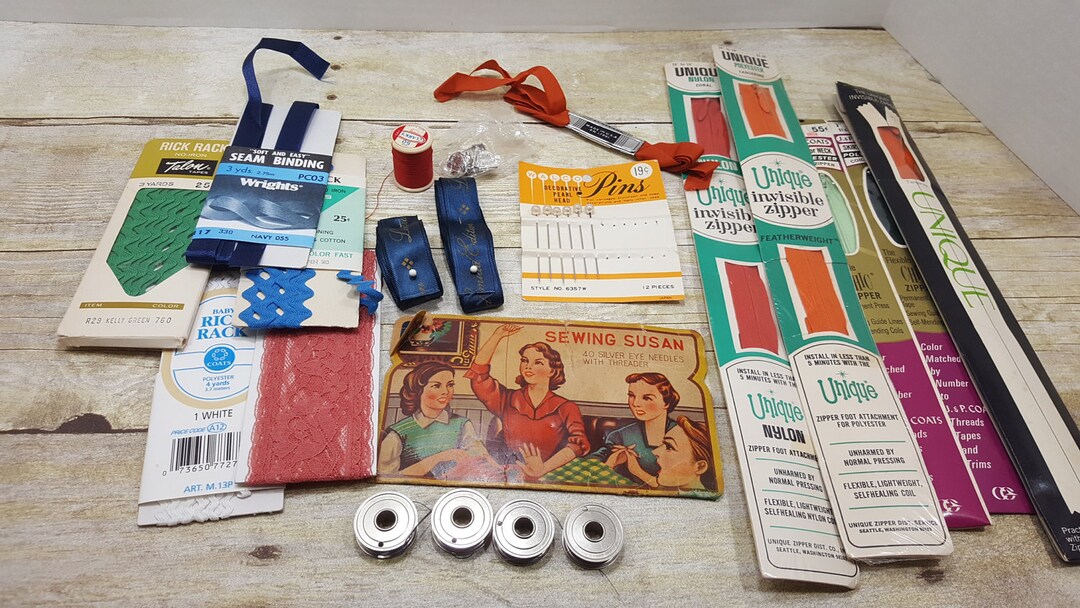 Large Lot of Vintage Sewing Notions, 1950s Vintage Sewing Etsy