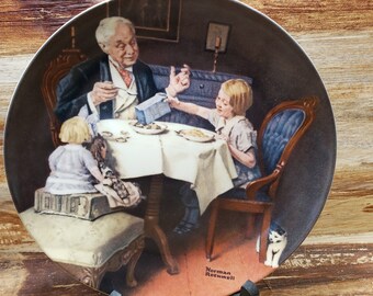 Norman Rockwell Collectible plate, 1970s The Gourmet, Limited Edition