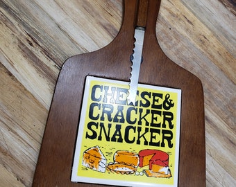 Cheese and Cracker Snacker, 1970s cheese tray, retro