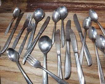 20 Pieces of mismatch mid century flatware