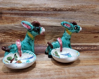 Vintage Mule or Donkey Ashtrays , set of 2, Vintage ashtray, 1950s