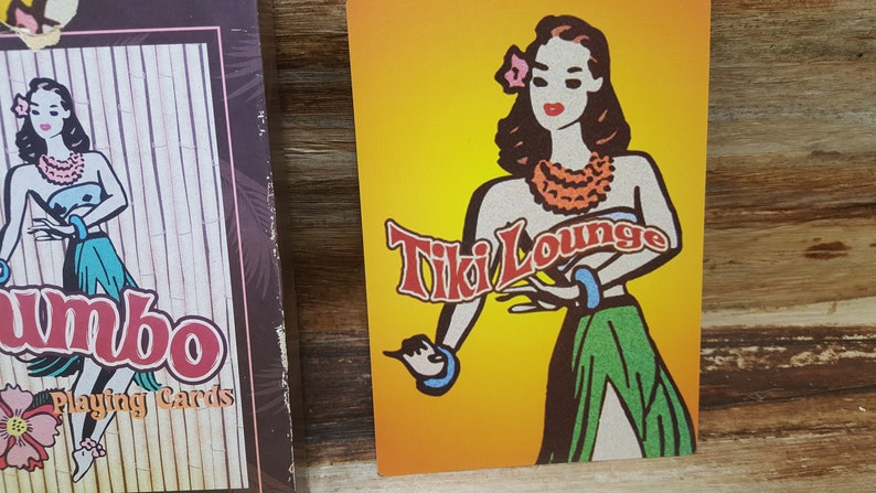 Jumbo Hawaiian Luau Playing Cards 1990s vintage game vintage cards King size