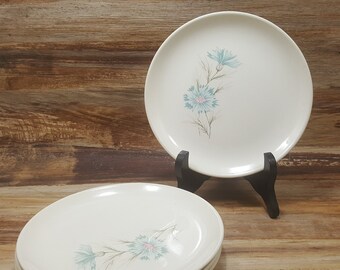Set of Four, Side Bread Plates, Mid Century Tayor Smith and Taylor, Ever Yours Boutonniere,