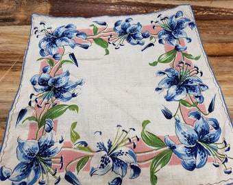 Vintage Handkerchief, 1950s, vintage hankie, bridal hankie
