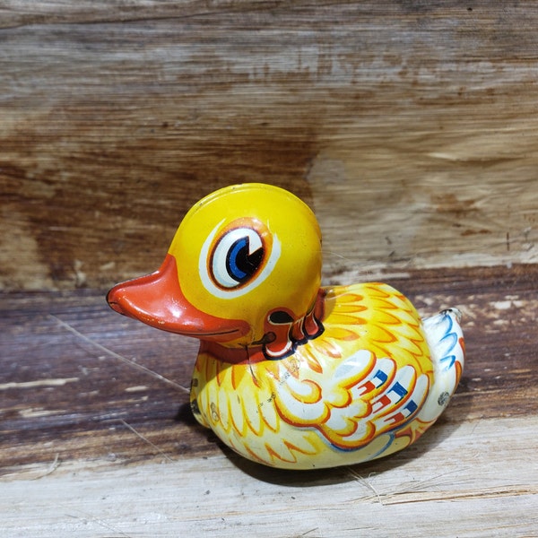 Vintage Tin Duck, 1950s Lehmann, tin toy
