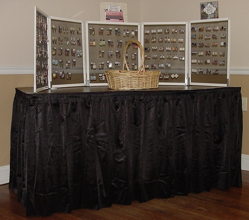Crafts/Trade Show DJ Party Table Skirts Black Pleated Etsy