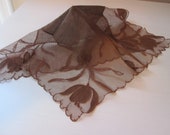 BROWN NET EMBROIDERED Handkerchief