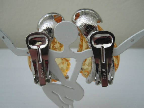 KENNETH JAY LANE Signed Designer Clip Earrings - image 10