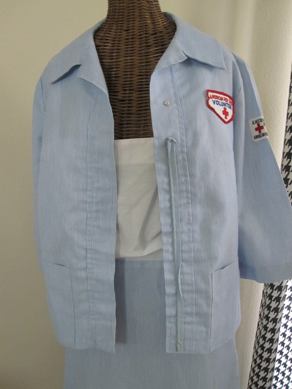 RED CROSS VOLUNTEER Uniform Circa 1960s Authentic Gem