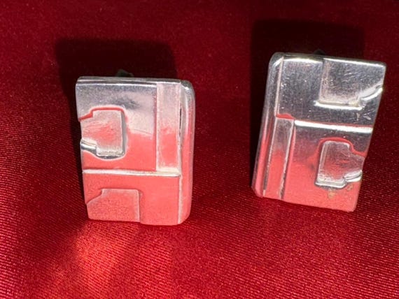 STERLING MINNA HANDMADE Cufflinks Industrial Design
