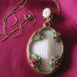 Colgante victoriano FAUX SEED PEARL