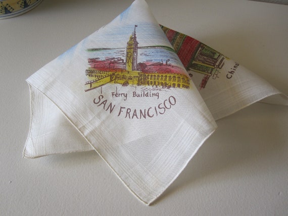 SAN FRANCISCO LINEN Souvenir Handkerchief Hand Ro… - image 7