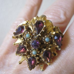 JEWELED RING WATCH Swiss Made By Eastman