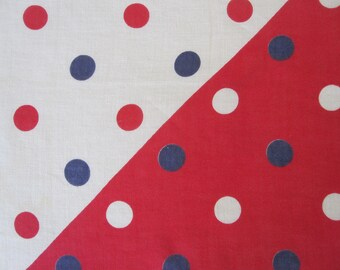 Fazzoletto a pois rosso, bianco e nero anni '60
